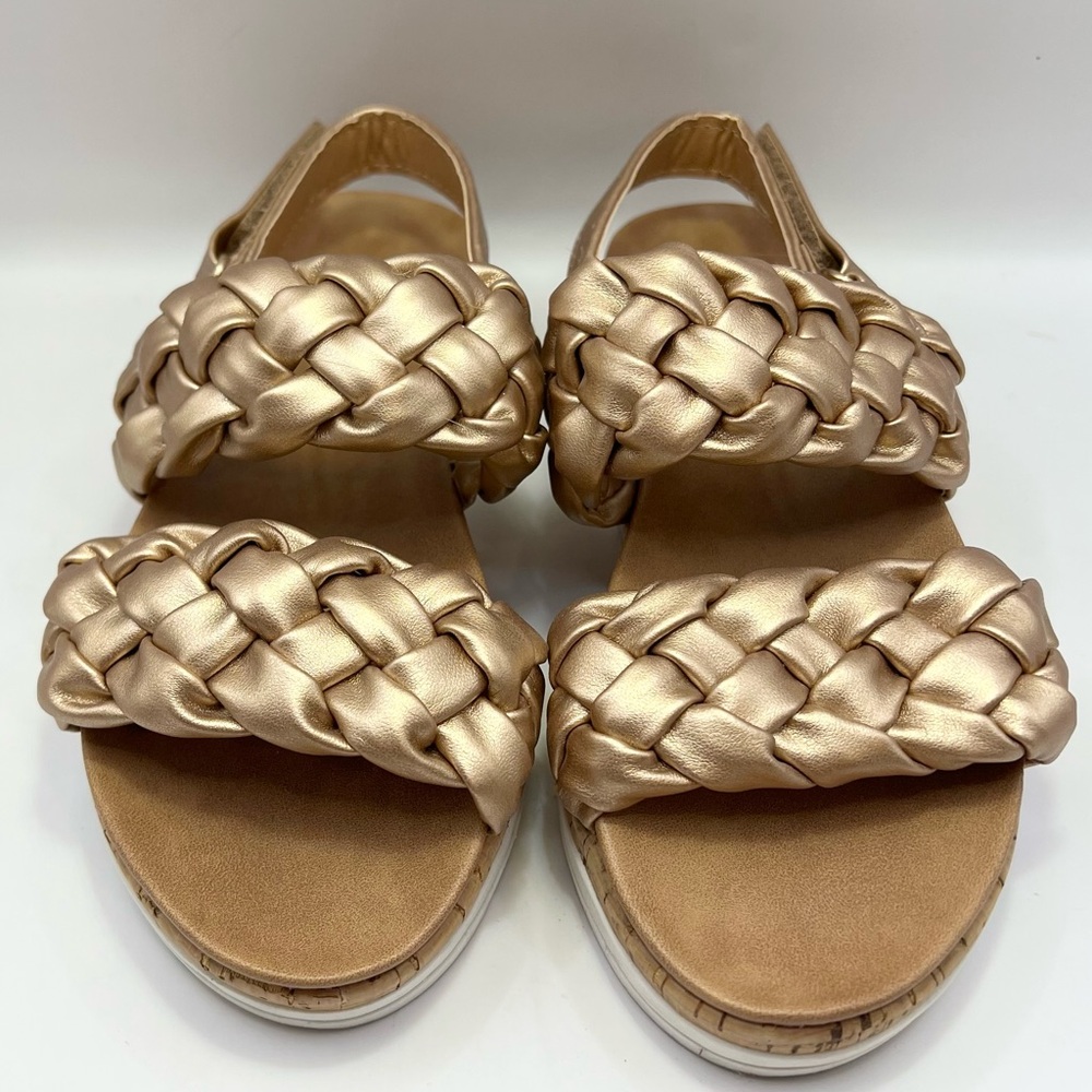 Tahari Kids Braided Sandals in Gold